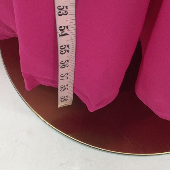 FORMAL PARTY SZ 10 L Pink V-Neck Pleated Maxi Bridesmaid Gown Dress NEW 0B13 - Picture 3 of 9